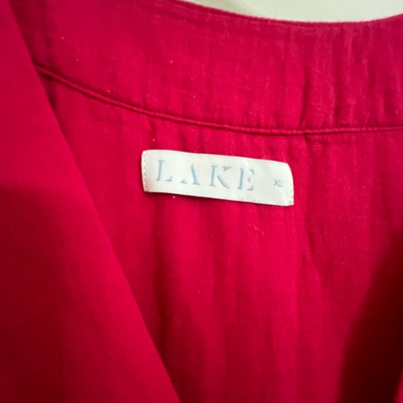 LAKE Gauze Caftan Midi Short Puff Sleeve - Picture 3 of 3